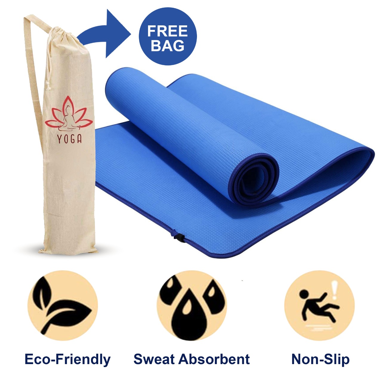 Body Flexi Yoga Mat With Free Bag Worth INR 250